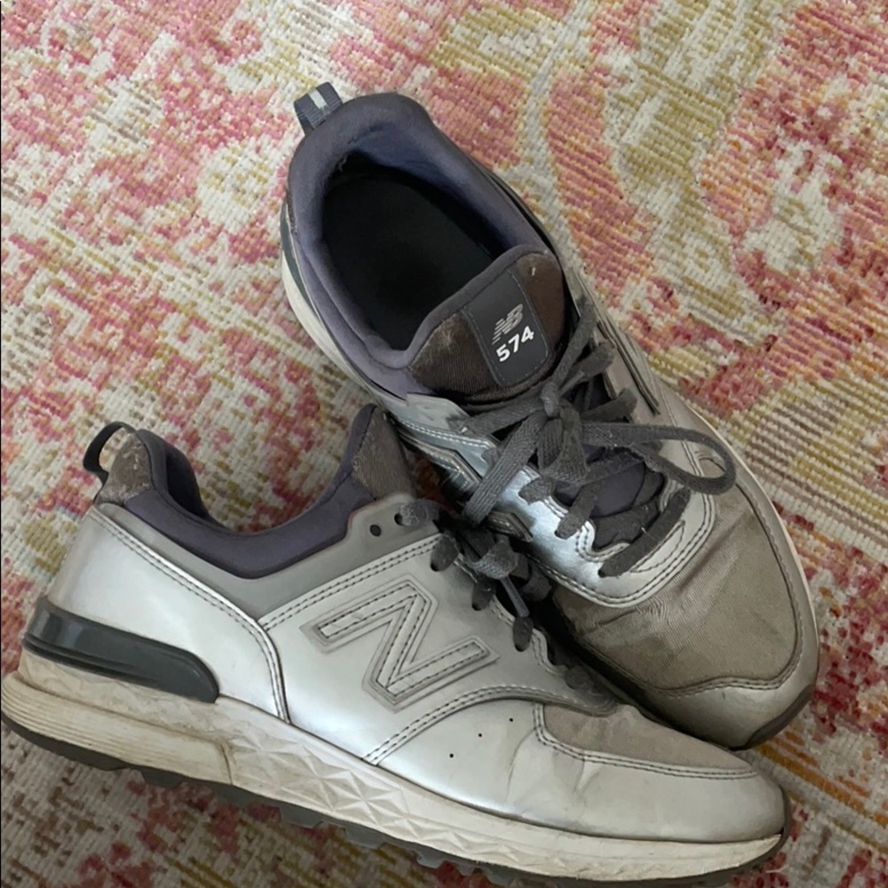 silver new balance 574